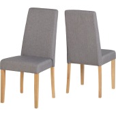 Rimini Dining Chair Natural Oak/Grey Fabric
